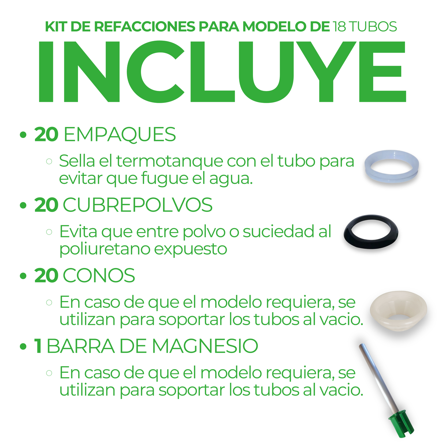 Kit para Mantenimiento First Earth de 20 tubos