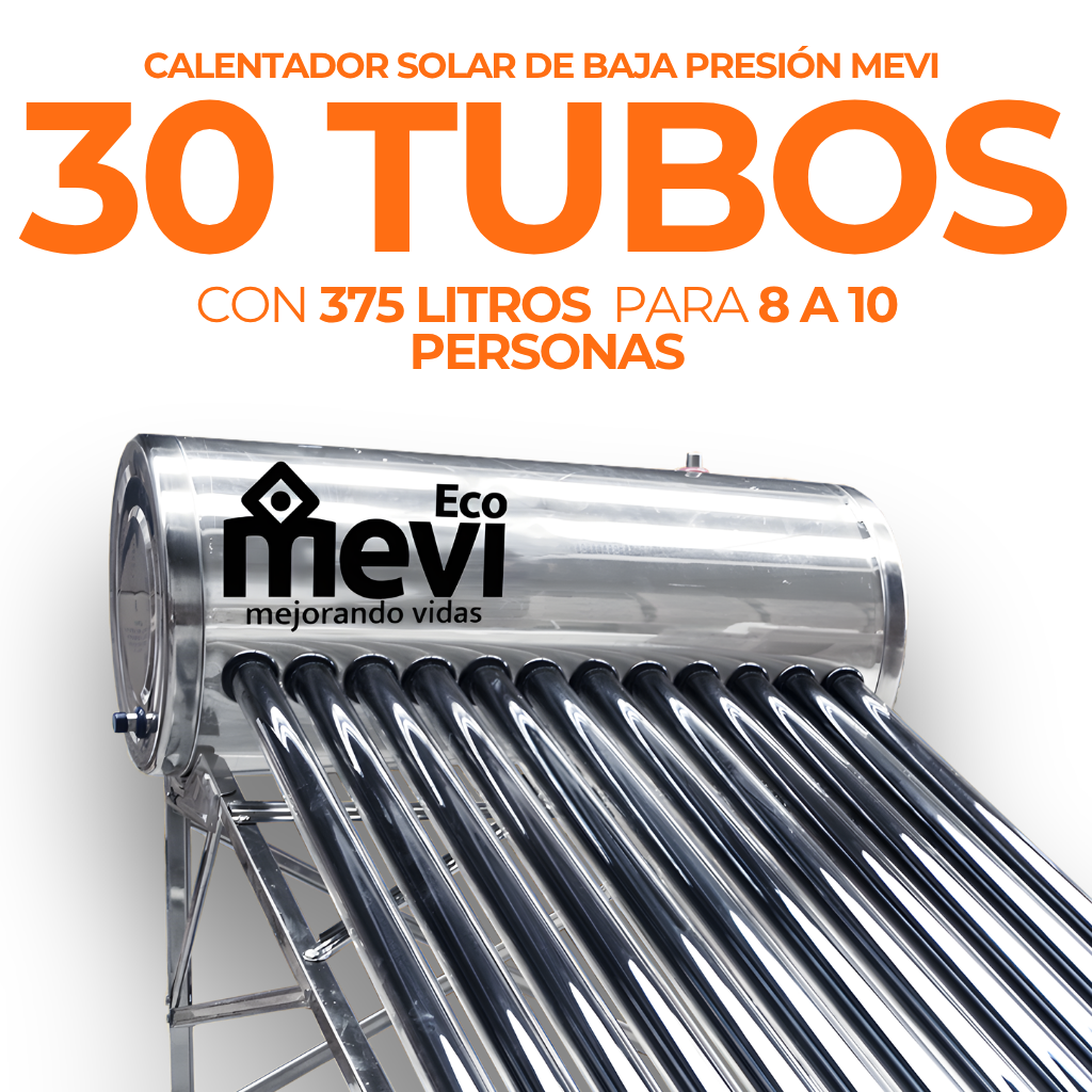 Calentador Solar Mevi 30 Tubos · 360 L · Baja Presión