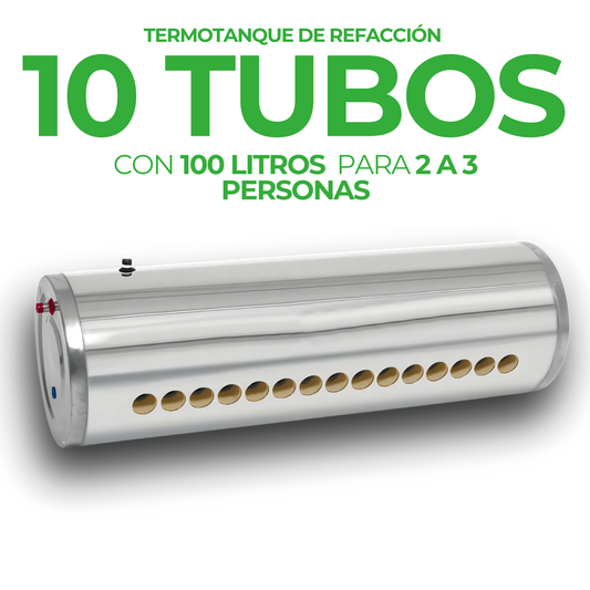 Termotanque de Baja Presión Genérico 100 L (10 tubos)