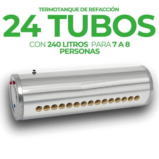 Termotanque de Baja Presión Genérico 240 L (24 tubos)